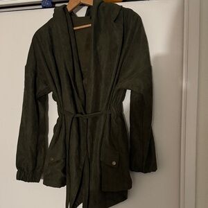 Fashion Nova Dark Green Utility Jacket